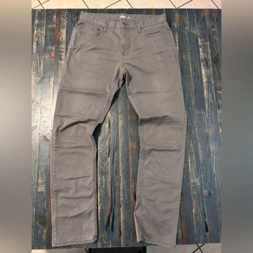 Gray Five Pocket Pants Cotton Blend Trousers 34x34 Business Casual‎ Slim